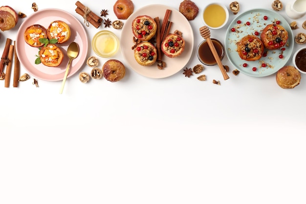 Ilustracja talerza z różnymi potrawami